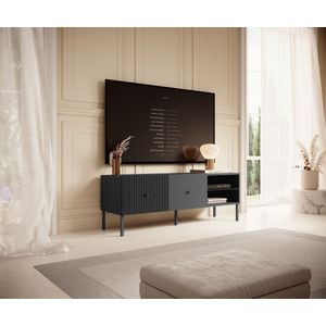 Meubella - TV-Meubel Vermont - Antraciet - 138 cm