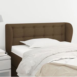 vidaXL Hoofdbord - Stof - Donkerbruin - 103x23x78/88 cm Hoofd Bord - Hoofdkussen - Beddecoratie - Klassiek Hoofdbord - Bruine Hoofdborden - Stoffen Hoofdborden - Adjustable Headboard