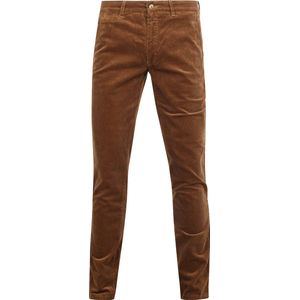 Suitable - Chino Plato Corduroy Bruin - Heren - Maat 26 - Modern-fit