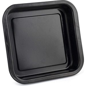 BW000751 Romano Vitreous Enamel Square Baking Pan Oven Roasting Tin, 26cm, Dishwasher Safe, Black