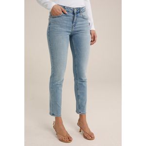 WE Fashion Dames mid rise slim jeans met comfort stretch