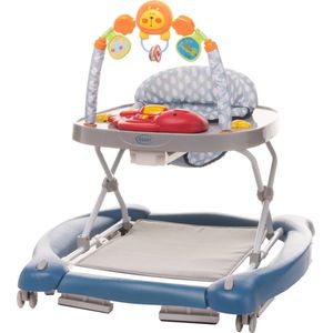 4Baby Swing'n Push Blue 3- in-1 Loopstoel met Schommelfunctie