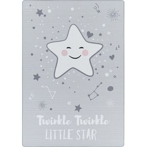 Tapijtenloods Play Vloerkleed Kinderkamer Little Star Laagpolig Grijs- 120x170 CM