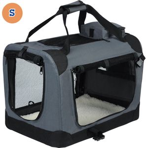 Reismand Katten & Honden - Reistas Vervoersbox Opvouwbaar - Vervoer Tas Kattenbox Hondenrugzak Voor Honden Katten - Hondendraagtas Rugzak - Grijs S