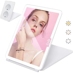 Make-up Spiegel - Spiegel LED Lichte Reis 3X 5X Vergroot Vanity USB Charge Opvouwbare Staande Touch Screen 3 Kleuren Helderheid Verstelbare Draagbare Cosmetische voor Reis