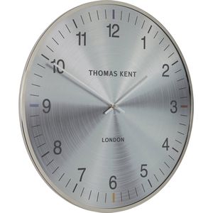 Thomas Kent Wandklok Oyster 40 Cm Staal Zilver