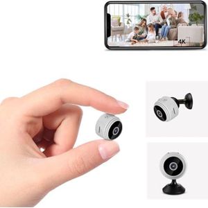 Spy camera wifi met app - Spy camera draadloos - Mini camera spy wifi - Mini camera draadloos - Spionage camera draadloos klein - ‎3 x 3 x 3,4 cm - Wit