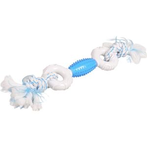 Flamingo - Hondenspeelgoed Dental Toy Halter - Blauw - 6.5 x 5 x 40 cm