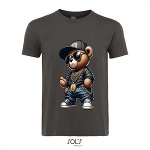 T-Shirt 1-196 Gangster Teddy - Dgrijs, 4xL