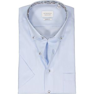 ETERNA modern fit overhemd korte mouw - Oxford - lichtblauw (contrast) - Strijkvrij - Boordmaat: 46