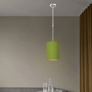 Lampenkap licht lime-groen ""tube"" H 30 x Ø 20, E27 - max 40 W, voor tafellamp en hanglamp te gebruiken.