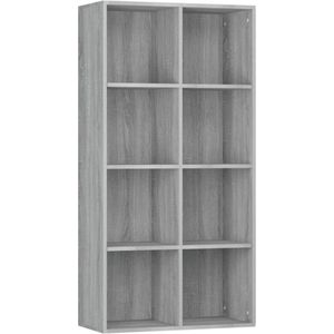 vidaXL-Boekenkast-66x30x130-cm-bewerkt-hout-sonoma-grijs