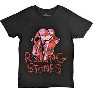 The Rolling Stones - Hackney Diamonds Cracked Glass Tongue Heren T-shirt - 2XL - Zwart