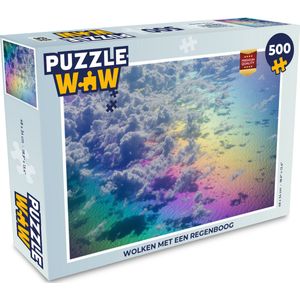 Puzzel Wolken met een regenboog - Legpuzzel - Puzzel 500 stukjes