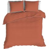 Romanette FLANEL Dekbedovertrek 240x200/220 Visconti rooibos/wit