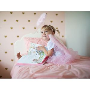 Engelen jurkje - verkleedkleding - Great Pretenders - Luxe verkleedkleding - met halo - en vleugels - meisjes engel pakje - engelen pakje