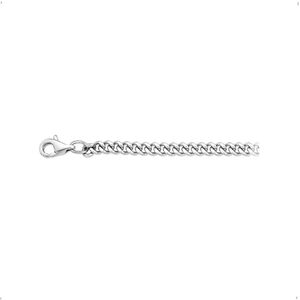 YO&NO - Ketting - Staal - Gourmet - Geslepen - 4.3mm - 50cm - Sieraden vrouw - Heren - Stainless steel