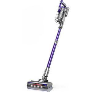 PolderGoods - steelstofzuiger zonder zak op accu - Vacuum cleaner - Steelstofzuigers draadloos met 4 verschillende opzetstukken - 38 kPa/450 W - Donker blauw