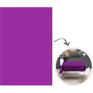 Tafelkleed - Tafellaken - 180x260 cm - Paars - Kleuren - Effen - Binnen en Buiten