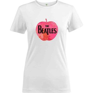 The Beatles - Apple Logo Dames T-shirt - S - Wit