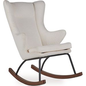 Quax Rocking Chair Adult Deluxe - Cream - Schommelstoel (Bouclé - Off White)