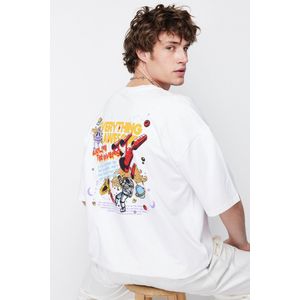 Trendyol TMNSS24TS00085 Volwassenen Mannen T-shirt - Wit - S