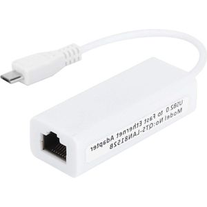 Micro USB Naar RJ45 Ethernet-adapter voor Zero 1.3 / W Moederbord Ondersteuning 10/100 Mbps en 100 Mbps - Snelle USB2.0 Netwerkkaartadapter .