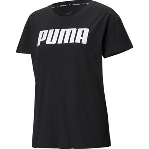 Puma  RTG Logo Shirt  Sportshirt - Maat M  - Vrouwen - zwart/wit