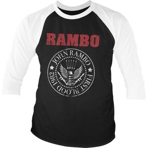 Rambo Raglan top -S- First Blood 1982 Seal Zwart/Wit