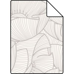 Proefstaal ESTAhome behang klaprozen grijs en wit - 26,5 x 21 cm - 139704-S