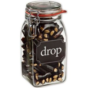Snoeppot gevuld - 1 kilo drop - droppot - snoeppot glas met deksel - Hollandse cadeautjes - Holland souvenir