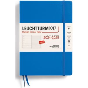 Leuchtturm1917 weekplanner + notities - agenda - 18 maanden 2024 - 2025 - hardcover - A5 - sky