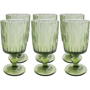 Wijnglazen Fogli groen (6/Set) Kare Design
