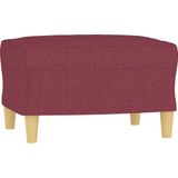 vidaXL - Voetenbank - 60x50x41 - cm - stof - wijnrood