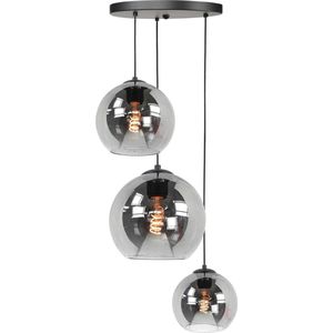 Hanglamp Fantasy Globe Smoke Glas 3Lichts 160cm