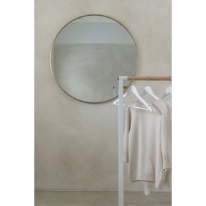 Nordic Style® Wandspiegel 60x60cm | Greige | Scandinavische Spiegels | Cirkel | Wandspiegel | Badkamerspiegel | Gangspiegel