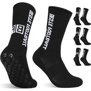 3 paar antislip voetbalsokken voor heren, dames en kinderen EU 39-46 - Grip voor yoga, voetbal, tennis, basketbal, hardlopen