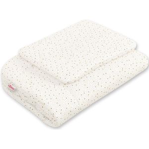 Beddengoedset 2-delig 75x100cm NEWBORN - mini gouden sterren