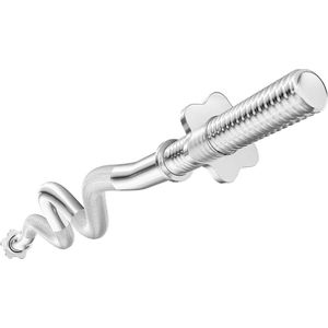 Hop-Sport EZ super curl stang van verchroomd staal, 120 cm met schroefdraad, 30 mm diameter, Antislip grip, Home gym