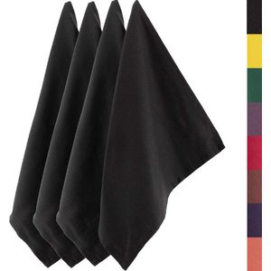 katoenen theedoeken 45x75 cm grijs monochroom - Hoge kwaliteit 4-delige handdoekenset voor de keuken - Premium keukendoeken - vaatdoeken om te drogen - grijs