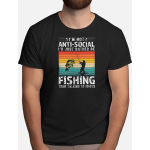 I’d just Rather be Fishing - T Shirt - Fishing - Gift - Cadeau - Angling - Fisherman - CatchOfTheDay - Vissen - Hengelsport - Visser - VangstVanDeDag - Vliegvissen