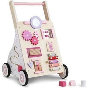 Loopwagen Baby - Loopwagen Baby Looptrainer - Loopwagen 1 Jaar - Looptrainer Baby - Roze