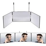 Self Cut Spiegel Multi Mirror Thuis Kapper Spiegel Make Up Spiegel 360 graden met LED- Black friday