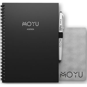MOYU - Business Black Agenda - Uitwisbaar Agenda's van Steenpapier A5 Premium