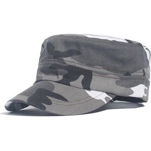 Leger Pet Denim - Heren Dames Maat 56/60 Visserspet Militaire Pet Army Cap Regenhoed - Grijs Camouflage