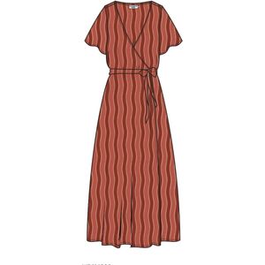 Colourful Rebel - Ava Striped Real Wrap Maxi Dress SS - Dames - Jurken
