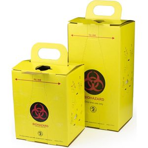 Kartonnen Cosmetica Waste Container 5L | Tattoo, PMU, Microblading Naald Vuilniscontainer | Biologisch Afbreekbaar Afvalcontainer