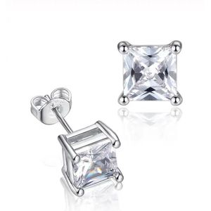 ASTRADAVI S925 Sterling Zilver Sieraden - Oorbellen - Zirkonia & S925 Sterling Zilveren Oorknopjes