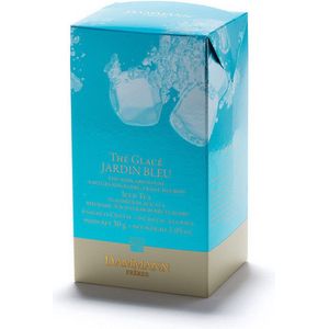 Dammann - Iced tea Jardin Bleu - 6 cristal zakjes - Zwarte thee aardbei - Volstaat voor 6 Liter ijsthee zonder suiker