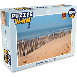 Puzzel Strand - Palen - Zee - Legpuzzel - Puzzel 500 stukjes